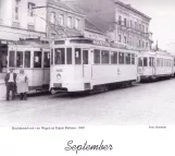 Calendar: Brussels regional line Verviers 580 with railcar 9685 in front of Eupen Rathaus (1949)