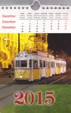 Calendar: Budapest museum line N19 Nosztalgia with railcar 3873 (2011)