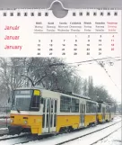 Calendar: Budapest tram line 28 with railcar 4164 (2013)