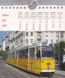 Calendar: Budapest tram line 49 with articulated tram 1309 (2012)