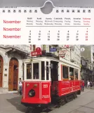 Calendar: Istanbul Nostalgilinje T2 with railcar 223 (2012)