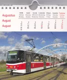 Calendar: Prague tram line 20 with articulated tram 9060 at K Barrandovu (2013)