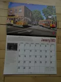 Calendar: San Francisco cable car Powell-Mason with cable car 15 in front of Cable Car Museum (2023)