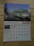 Calendar: San Francisco F-Market & Wharves with railcar 1040 at Fisherman's Wharf (2023)