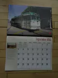 Calendar: San Francisco F-Market & Wharves with railcar 1051 at 17th & Castro (2023)