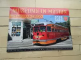 Calendar: San Francisco F-Market & Wharves with railcar 1061  (2023)