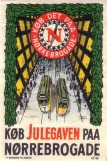 Cardboard tag: Copenhagen tram line 7 on Nørrebrogade (1939)