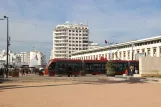 Casablanca tram line T1 on Place Mohamed V (2015)