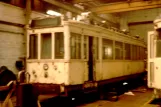 Charleroi railcar inside the depot Jumet (1981)