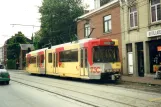 Charleroi tram line 88 with articulated tram 7425 at Anderlues Monument (2002)