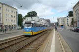 Chemnitz tram line 2 with railcar 517 at Annenstraße (2015)