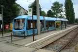 Chemnitz tram line 5 with low-floor articulated tram 904 at Gablenz (2008)