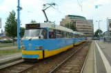 Chemnitz tram line 5 with railcar 521 at Eins Energie In Sachsen (Stadtwerke) (2008)