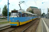 Chemnitz tram line 5 with railcar 521 at Stefan-Heym-Platz (2008)