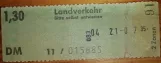 Child ticket for Kieler Verkehr (KVAG), the front (1980)