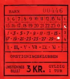 Child ticket for Omstigningsklubben Skælskør (1988)