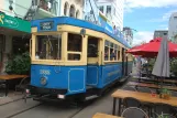 Christchurch Tramway line with railcar 1888 on New Regent Square (2023)