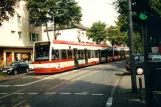 Cologne tram line 7 with low-floor articulated tram 4109 on Siegburger Straße (2002)