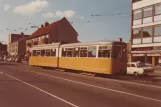 Copenhagen tram line 5 with articulated tram 892 in Husum (1972)