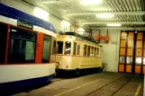 Darmstadt museum tram 57 inside the depot Böllenfalltor (2001)