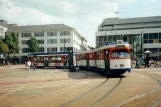 Darmstadt tram line 3 with articulated tram 22 at Luisenplatz (1998)