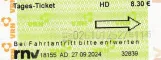 Day pass for Rhein-Neckar-Verkehr in Heidelberg (RNV), the front (2024)