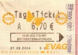 Day pass for Ruhrbahn Essen, the front (2004)