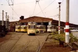 Dessau railcar 35 in front of the depot Heidestraße (1990)