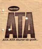 Discount ticket for Københavns Sporveje (KS), the back 1 POLET Henkel ATA. ATA ATA skurer så godt.. (1965-1968)