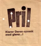 Discount ticket for Københavns Sporveje (KS), the back 1 POLET Pril. Klarer Deres opvask med glans..! (1965-1968)