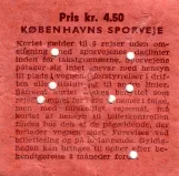 Discount ticket for Københavns Sporveje (KS), the back (1963)
