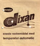 Discount ticket: Henkel dixan eneste vaskemiddel med temperatur-automatic (1965-1968)