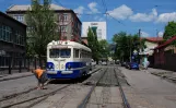 Donetsk museum tram 002 on Lahutenka Prospekt (2011)