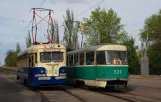 Donetsk museum tram 002 on Proletars'ka Street (2011)