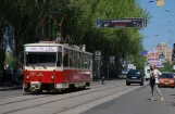 Donetsk tram line 1 with railcar 3007 on Postysheva Street (2011)