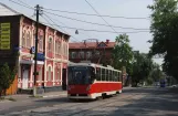 Donetsk tram line 1 with railcar 3031 at Moskva Mall (2012)