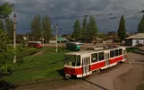 Donetsk tram line 16 with railcar 4141 at Rutchenkove (2011)