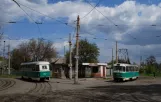 Donetsk tram line 8 with railcar 103 at Kronshtadska St (2011)