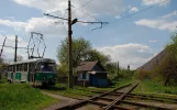 Donetsk tram line 8 with railcar 159 on Pohodina Street (2011)