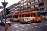Dortmund tram line 406 with articulated tram 133 on Brüderweg (1988)