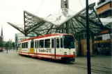 Dortmund tram line U43 with articulated tram 124 at Reinoldikirche (2002)