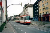 Dortmund tram line U44 with articulated tram 150 on Rheinische Straße (2007)