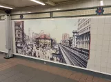 Drawing: New York City on wall underground (2022)