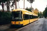 Dresden tram line 1 with low-floor articulated tram 2523 at Kleinzschachwitz Freystraße (2002)