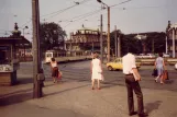 Dresden tram line 4 on Postplatz (1983)
