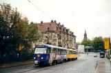 Dresden tram line 8 with railcar 224 270 at Neustädter Markt (2002)