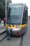 Dublin tram line Green with low-floor articulated tram 5018 at St. Stephen's Green (2010)