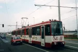 Duisburg regional line 901 with articulated tram 1027 at Königstraße Mülheim an der Ruhr (2004)