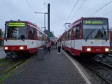 Düsseldorf articulated tram 4214 at Lörick (2023)