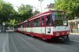 Düsseldorf extra regional line U76 with articulated tram 4101 at Krefeld, Rheinstraße (2010)